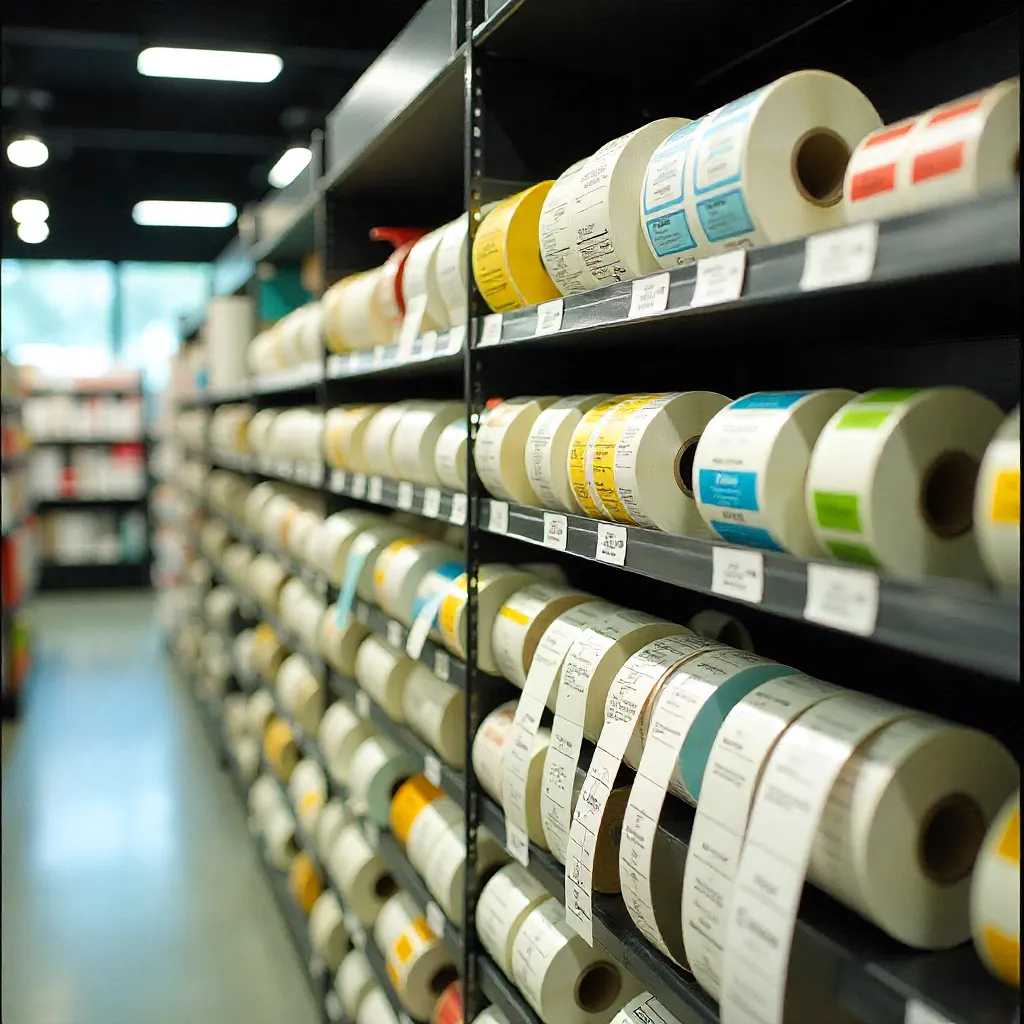 Organiseret kontor med mærkesystem