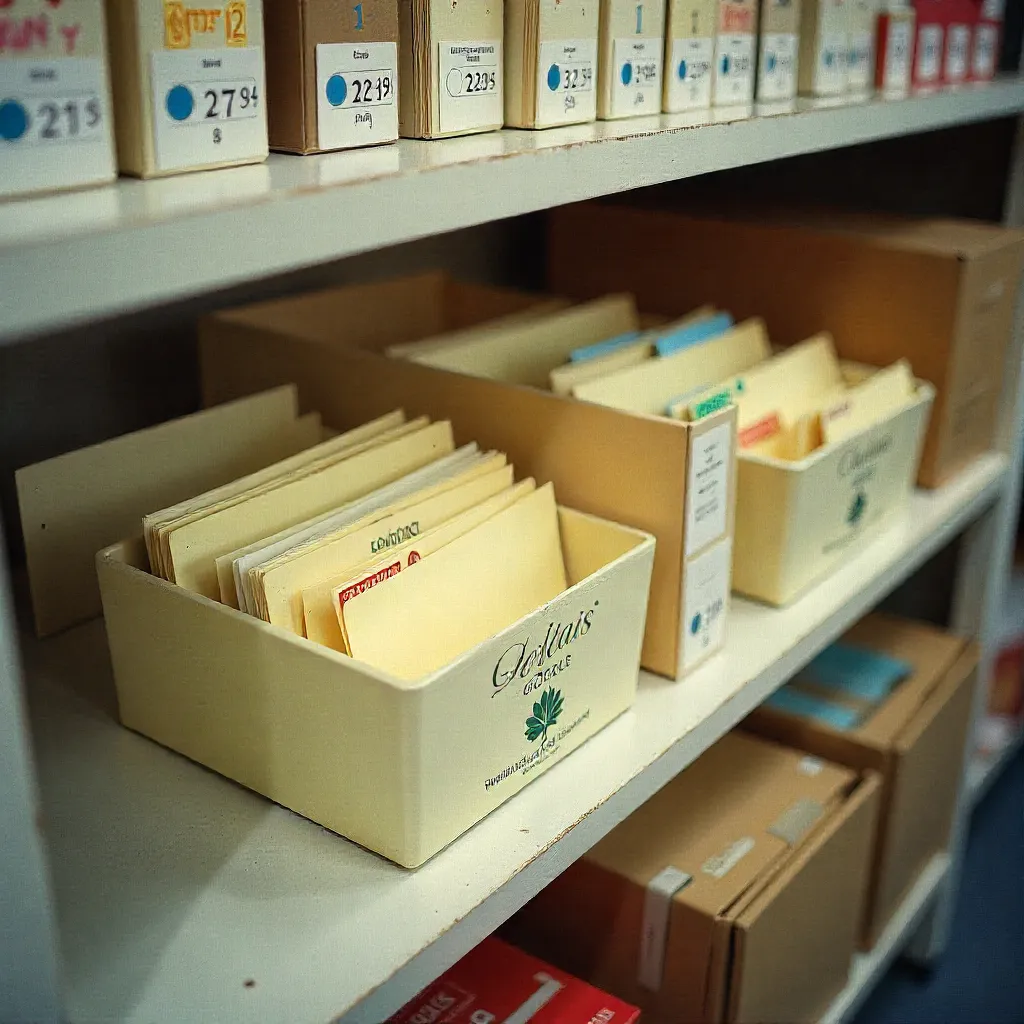 Opbevaringsmærker med numre